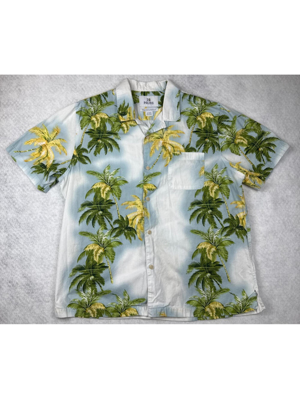 28 Palms Mens‎ XL Palm Tree Hawaiian Tropical Button Up Shirt